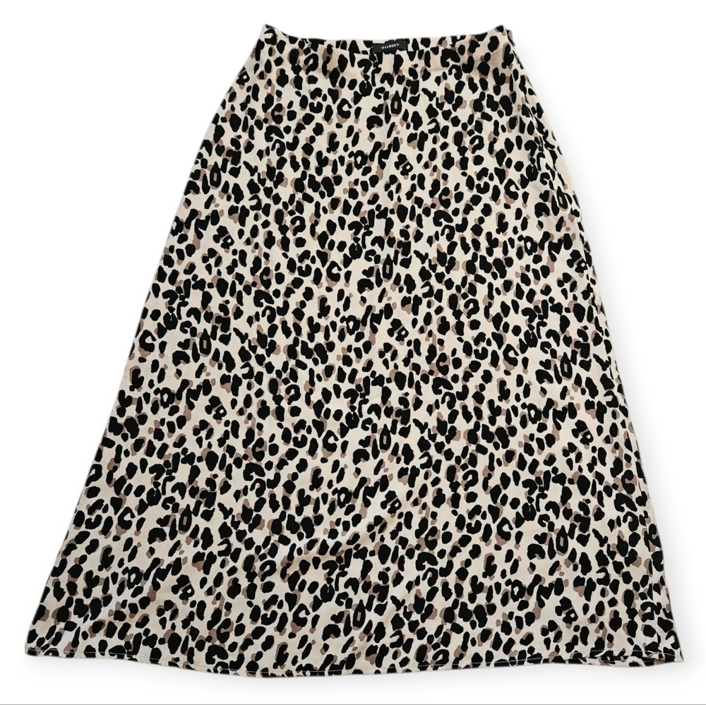Halogen A-Line Animal Print Maxi Skirt Women XS